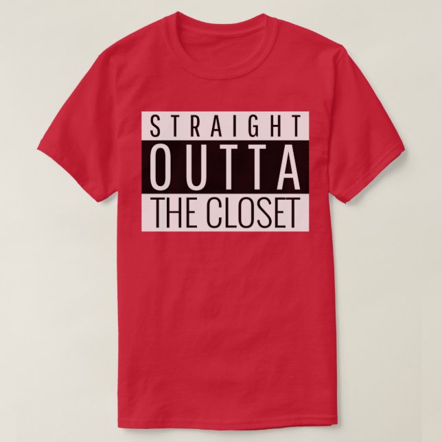Out of the Closet Funny LGBTQ Pride T-Shirt (Design Front)