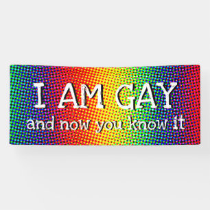 Out Of The Closet Rainbow Pride Custom I Am Gay Banner