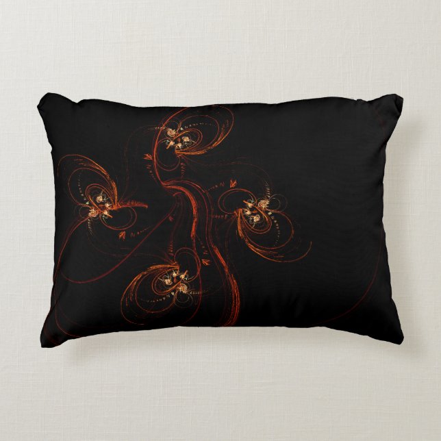 Out of the Dark Abstract Art Accent Pillow (Front)