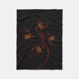 Out of the Dark Abstract Art Fleece Blanket
