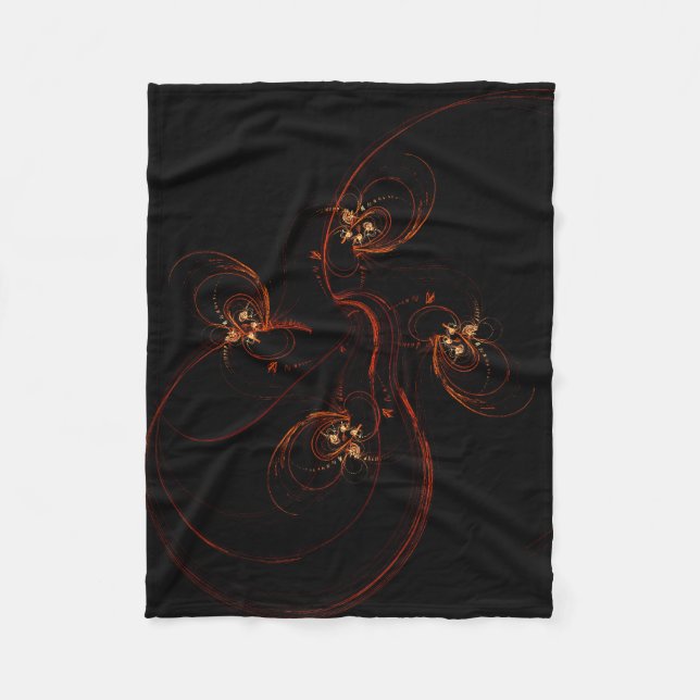 Out of the Dark Abstract Art Fleece Blanket (Front)