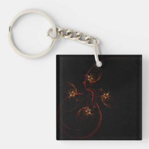 Out of the Dark Abstract Art Key Ring