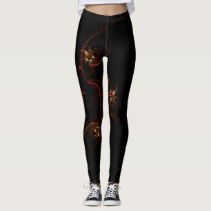 Out of the Dark Abstract Art Leggings
