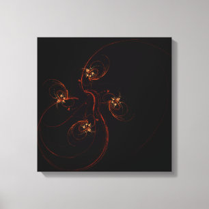 Out of the Dark Abstract Art Quad Canvas Print