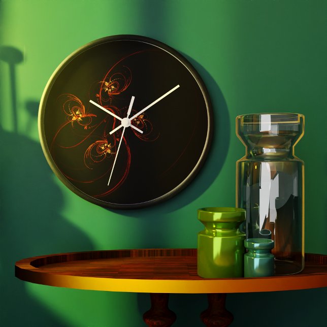 Out of the Dark Abstract Art Round Large Clock (Out of the Dark Abstract Art Round Wall Clock)