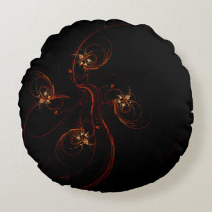 Out of the Dark Abstract Art Round Pillow