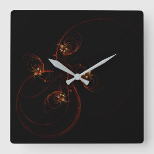 Out of the Dark Abstract Art Square Wall Clock