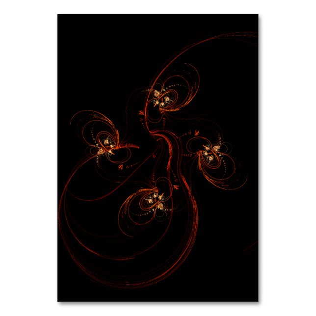 Out of the Dark Abstract Art Table Card (Front)