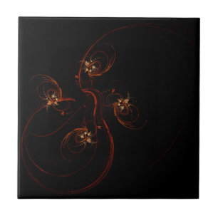 Out of the Dark Abstract Art Tile