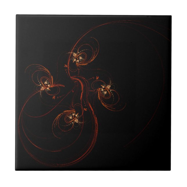 Out of the Dark Abstract Art Tile (Front)