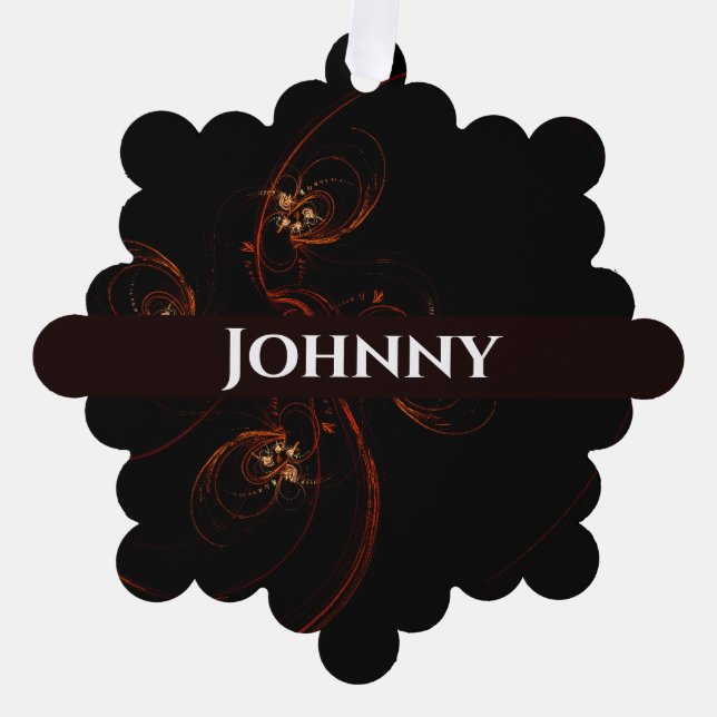 Out of the Dark Abstract Art Tree Decoration Card (Front)