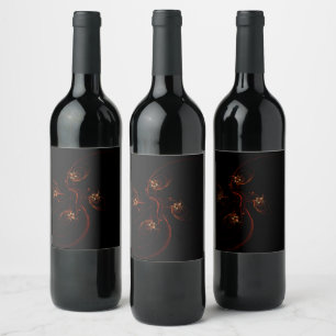 Out of the Dark Abstract Art Wine Label