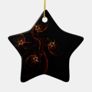 Out of the Dark Abstract Star Ornament