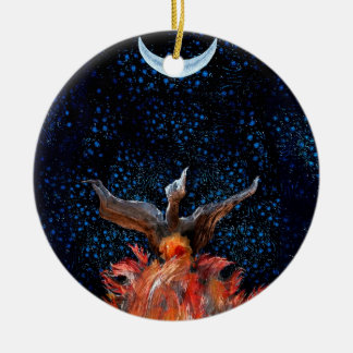 Out of the Flames: Phoenix Rising Ceramic Tree Decoration