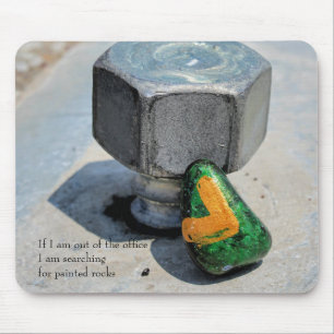 Out of the Office Searching for Painted Rocks Mouse Mat