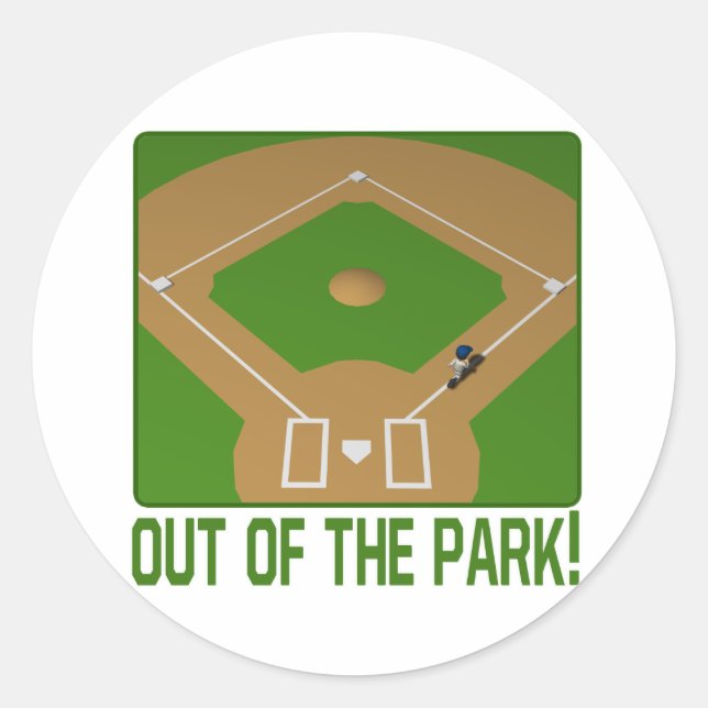 Out Of The Park Classic Round Sticker (Front)