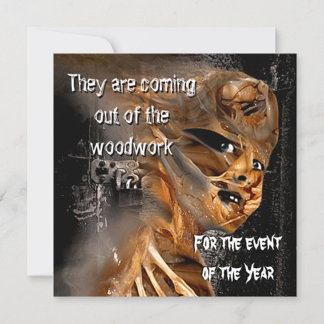 Out of the Woodwork Halloween Party Invitation (Front)