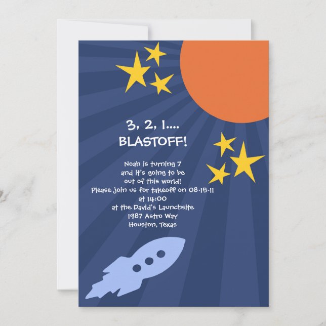 Out of this World Birthday Invitation (Front)