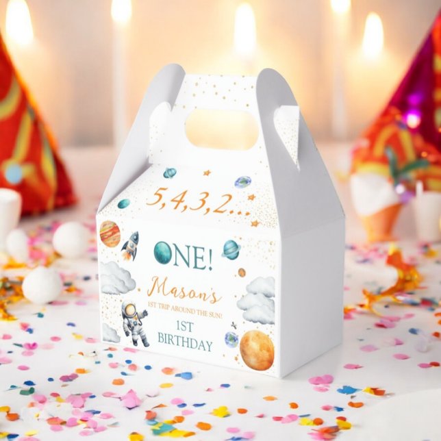 Out of This World Boy Birthday Astronaut Space Favour Box (Creator Uploaded)