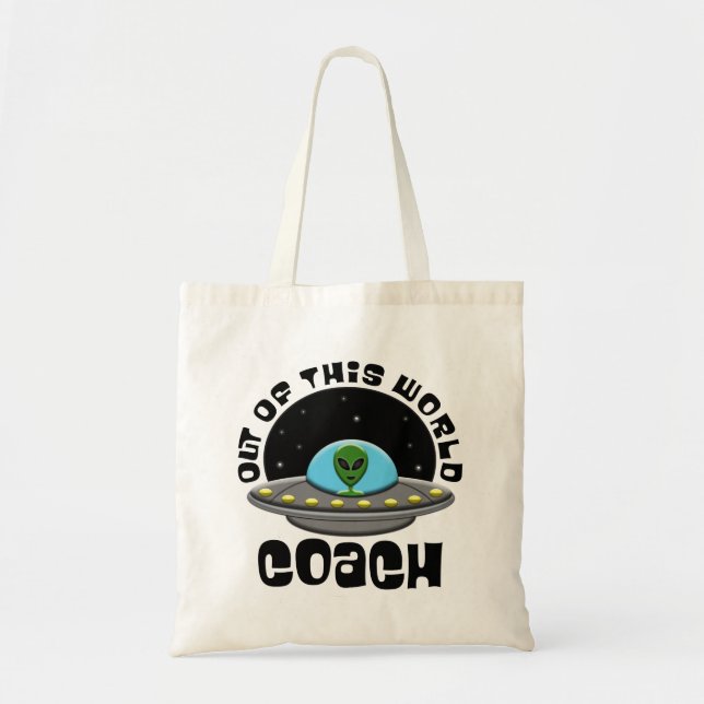Out Of This World Coach Alien UFO Space Tote Bag (Front)
