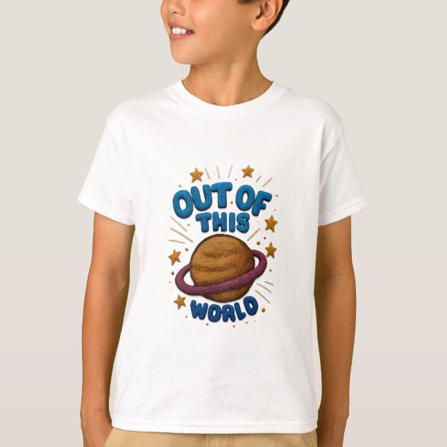 Out of This World  Embroidery Style Tee (Front)
