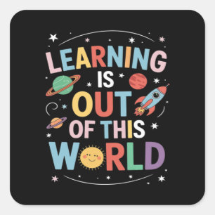Out of This World Funny Trending Meme Quote Square Sticker