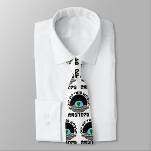 Out Of This World Grandpa Alien UFO Space Tie