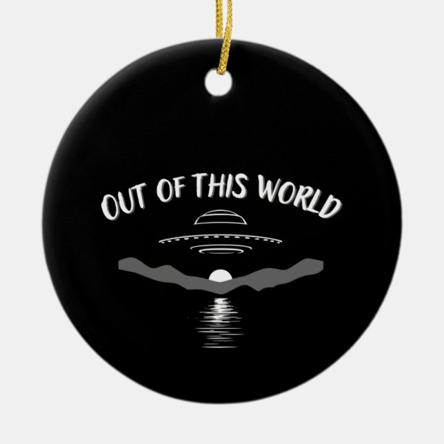 Out of This World Meme Joke  Ceramic Tree Decoration (Front)