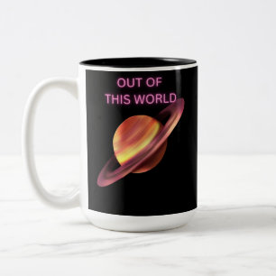 Out of this world Saturn pastel coffee mug