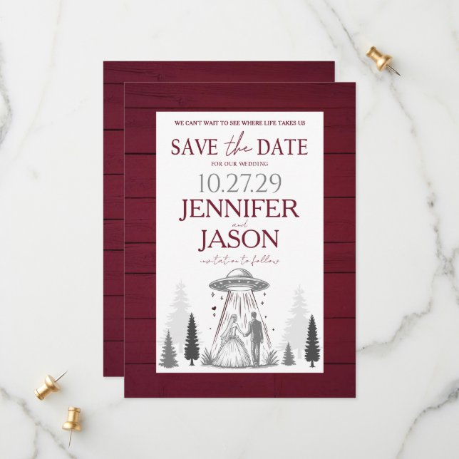 Out of this World Save The Date (Front/Back In Situ)