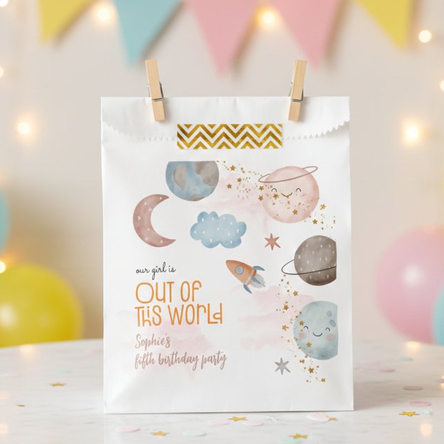 Out of this world space adventure kids birthday favour bags (Creator Uploaded)
