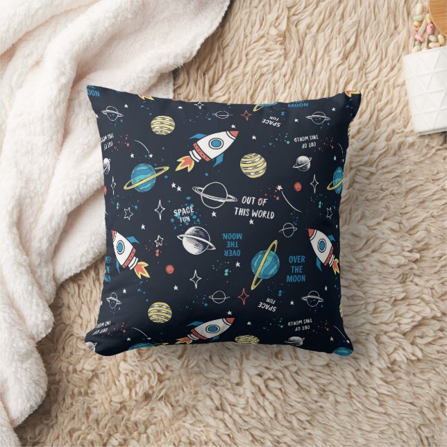 Out of This World Space Pattern Cushion (Blanket)