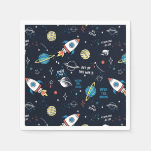 Out of This World Space Pattern Napkin