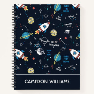 Out of This World Space Pattern Notebook