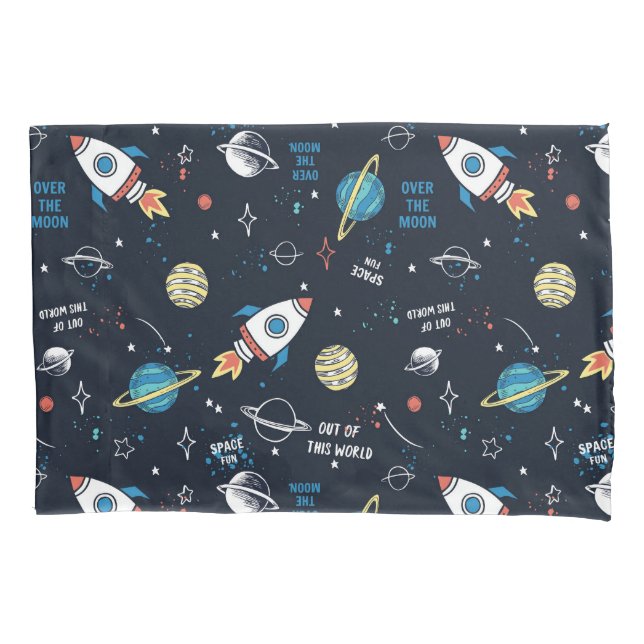 Out of This World Space Pattern Pillowcase (Front)