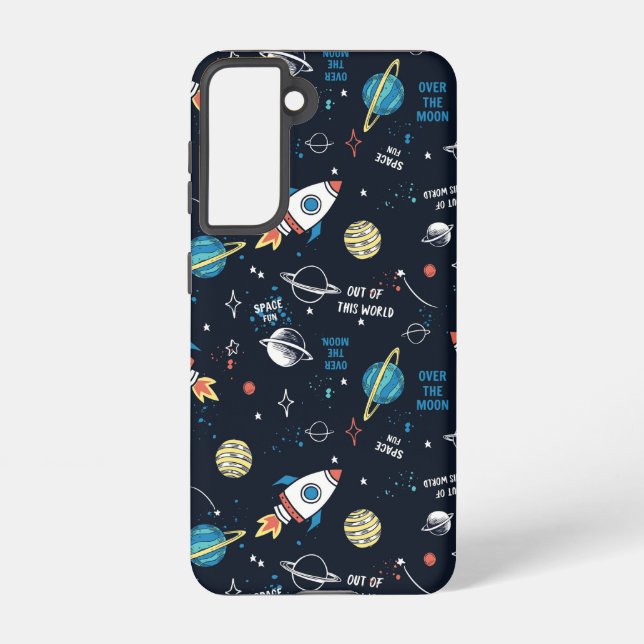 Out of This World Space Pattern Samsung Galaxy S21 Case (Back)