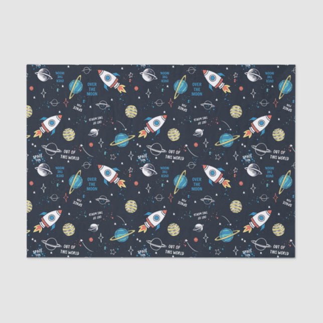 Out of This World Space Pattern Tissue Paper (Front)