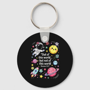 Out Of This World Spaceship Planet Galaxy Christia Key Ring