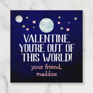 Out of This World Valentine Favour Tags