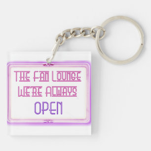 Out of Towner Lounger Keychain Pink/black