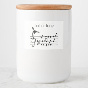 Out of Tune, toucan joining songbirds   Food Label