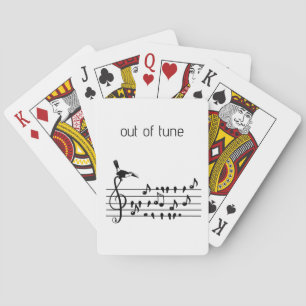 Out of Tune, Toucan & Songbirds Musical Staff Playing Cards