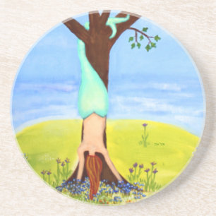 "Out Of Water" Mermaid Art Coaster