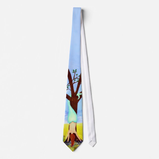 "Out Of Water" Mermaid Art Tie (Front)