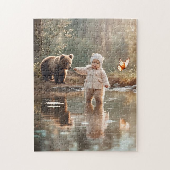 Out playing with my Teddy Bear Jigsaw Puzzle (Vertical)