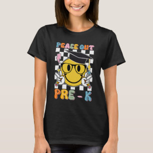 Out Pre K Last Day Of School Smile Face Teachers K T-Shirt