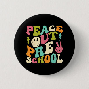 Out Preschool Groovy Graduation Last Day Of School 6 Cm Round Badge