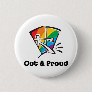 Out & Proud 6 Cm Round Badge