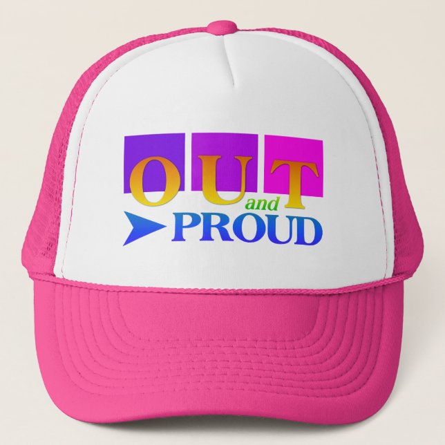 OUT & PROUD hat - choose colour (Front)