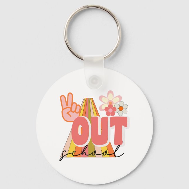 Out School Funny Last Day Of School Graduation Kid Key Ring (Front)
